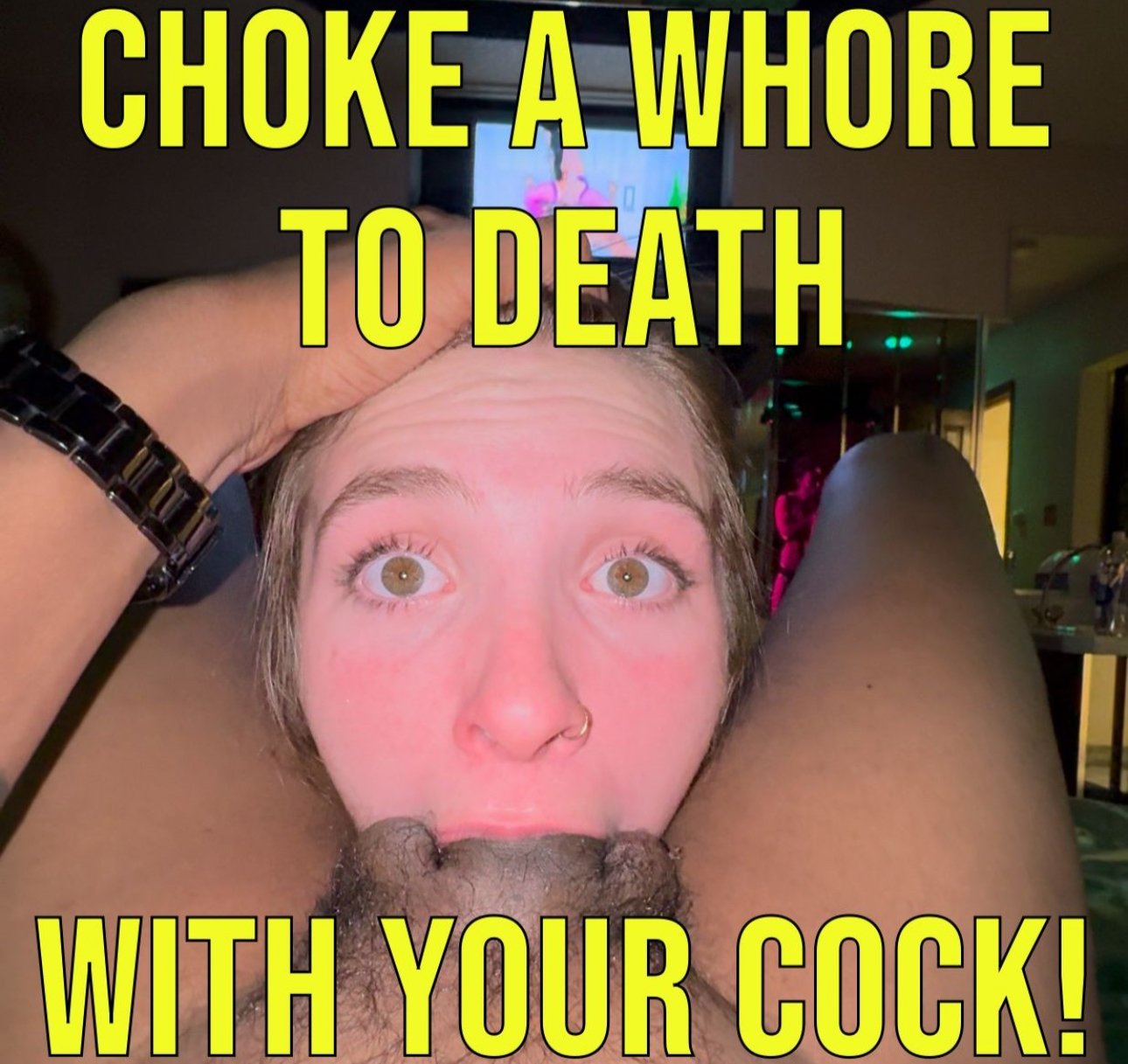 Absolutely adore this cheating little bitch. Married and puking on another guys cock. #bw151nv5